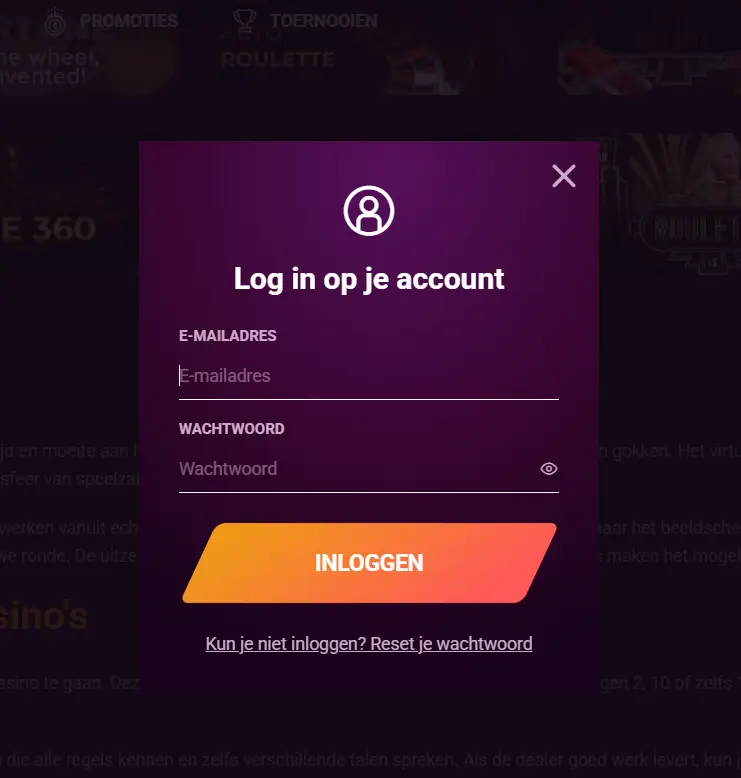 Rony Casino login